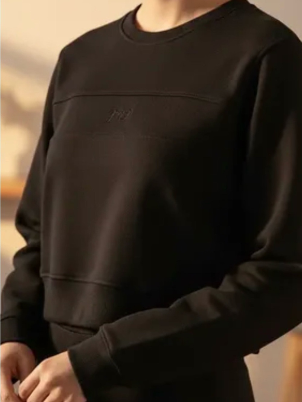 PINK Victoria's Secret Men's Black Crewneck Sweatshirt